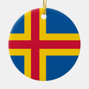 Flagge von Åland Keramik Ornament