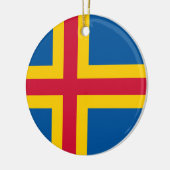Flagge von Åland Keramik Ornament (Links)