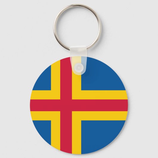 Flagge von Åland Schlüsselanhänger (Vorderseite)