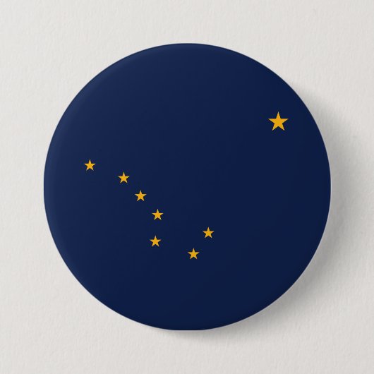 Flagge von Alaska Button (Vorderseite)