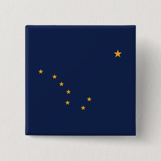 Flagge von Alaska Button (Vorderseite)