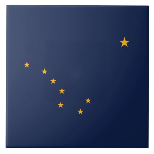 Flagge von Alaska Fliese (Vorderseite)