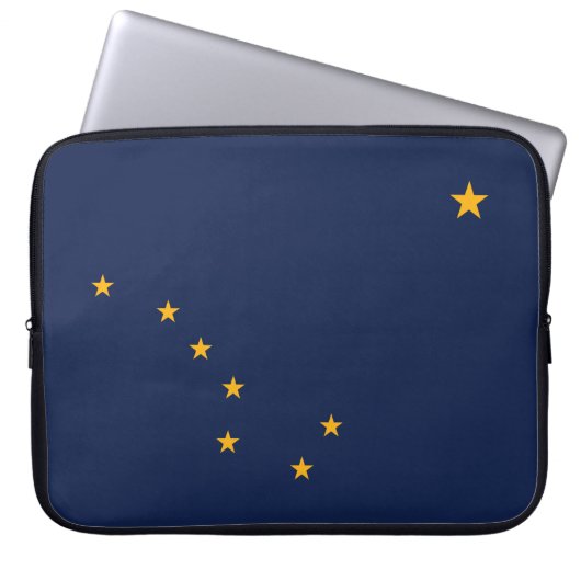 Flagge von Alaska Laptopschutzhülle (Vorderseite)