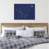 Flagge von Alaska Leinwanddruck (Insitu (Schlafzimmer))