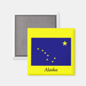 Flagge von Alaska Magnet (Vorderseite/Rückseite)