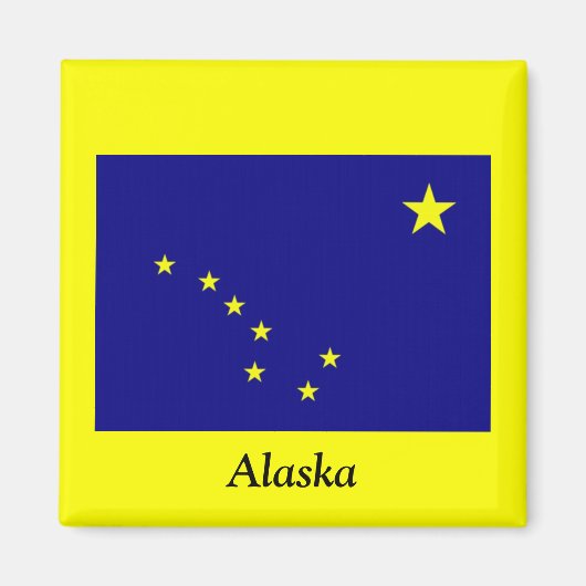 Flagge von Alaska Magnet (Vorne)
