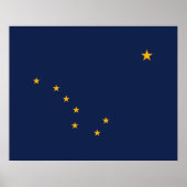 Flagge von Alaska Poster (Vorne)