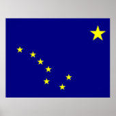 Flagge von Alaska Poster (Vorne)