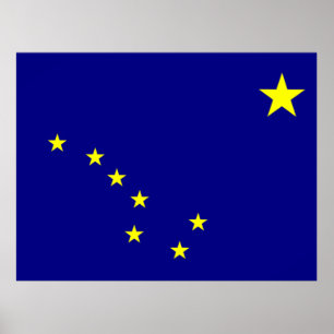 Flagge von Alaska Poster