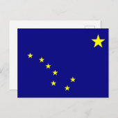 Flagge von Alaska Postkarte (Vorne/Hinten)