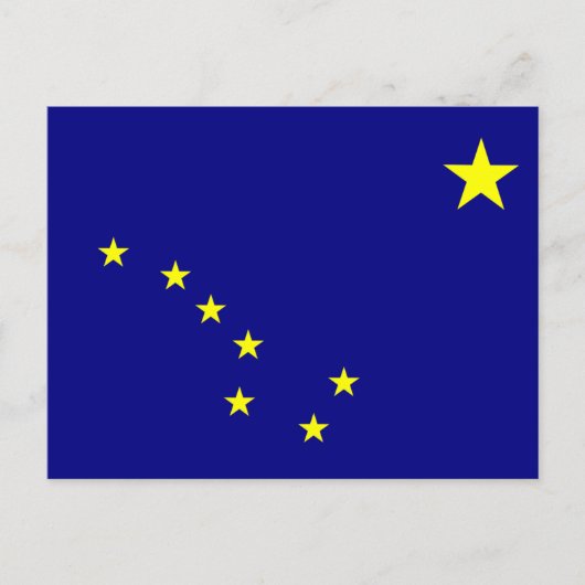 Flagge von Alaska Postkarte (Vorderseite)