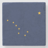 Flagge von Alaska Steinuntersetzer (Vorderseite)