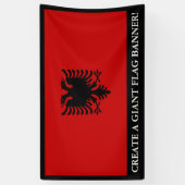 Flagge von Albanien Banner (Vertikal)