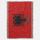 Flagge von Albanien Decke (Vorderseite Vertikal)
