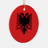 Flagge von Albanien - Flamuri Kombëtar - Keramik Ornament (Rechts)