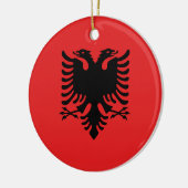 Flagge von Albanien - Flamuri Kombëtar - Keramik Ornament (Links)