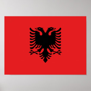 Flagge von Albanien - Flamuri Kombëtar - Poster