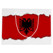 Flagge von Albanien Große Geschenktüte (Rückseite)