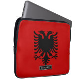 Flagge von Albanien Laptopschutzhülle (Vorne Rechts)