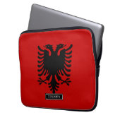 Flagge von Albanien Laptopschutzhülle (Vorderseite Links)