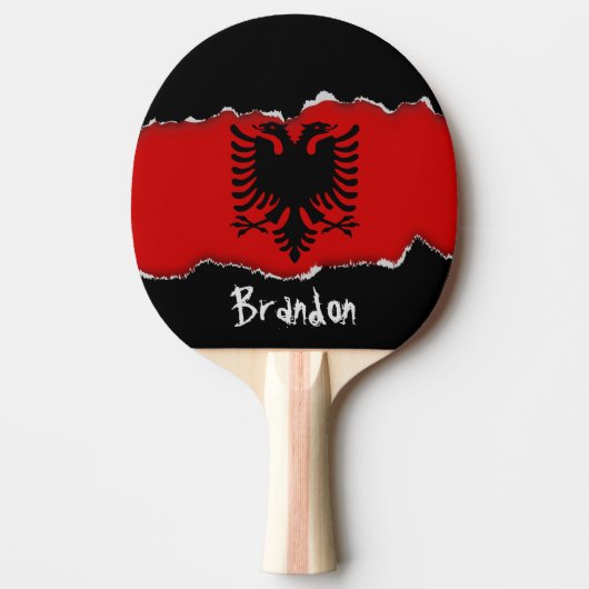 Flagge von Albanien Tischtennis Schläger (Vorderseite)
