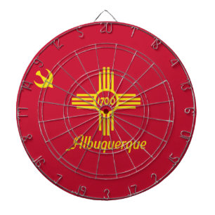 Flagge von Albuquerque (New Mexico) Dartscheibe