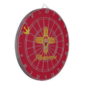 Flagge von Albuquerque (New Mexico) Dartscheibe (Vorderseite Links)