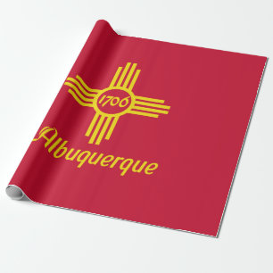 Flagge von Albuquerque (New Mexico) Geschenkpapier
