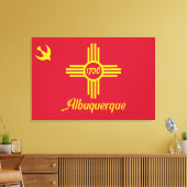 Flagge von Albuquerque (New Mexico) Leinwanddruck (Insitu (Wohnzimmer))
