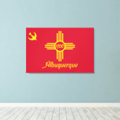 Flagge von Albuquerque (New Mexico) Leinwanddruck (Insitu (Holzboden))