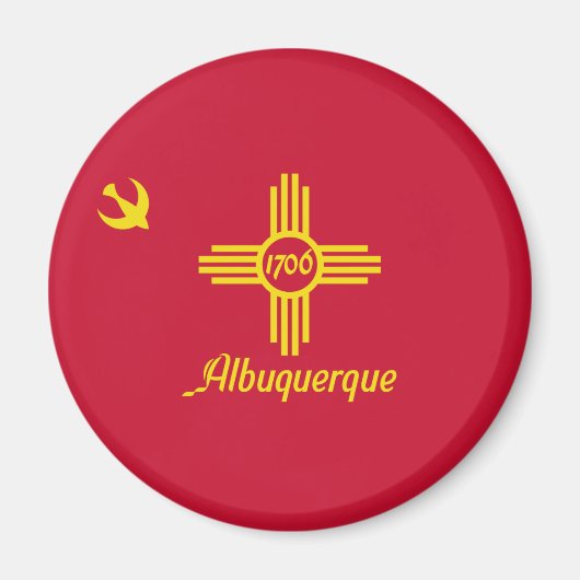 Flagge von Albuquerque (New Mexico) Magnet (Vorne)