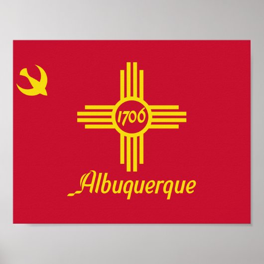 Flagge von Albuquerque, New Mexico Poster (Vorne)