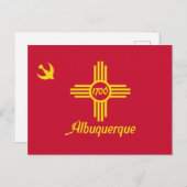 Flagge von Albuquerque (New Mexico) Postkarte (Vorne/Hinten)