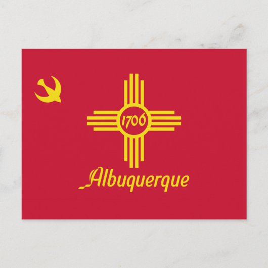 Flagge von Albuquerque (New Mexico) Postkarte (Vorderseite)