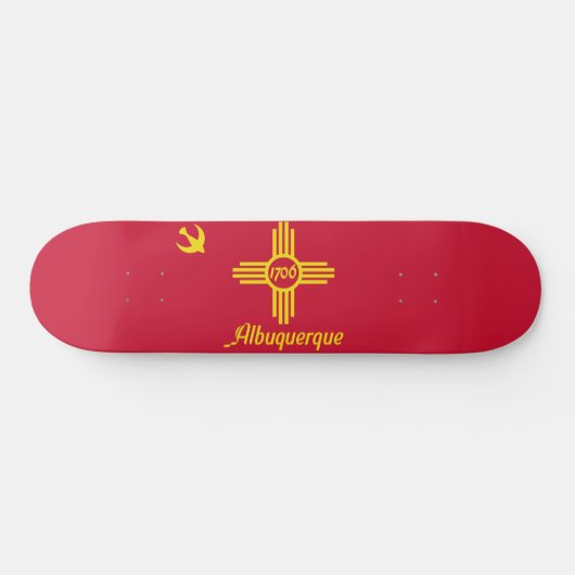 Flagge von Albuquerque (New Mexico) Skateboard (Horizontal)