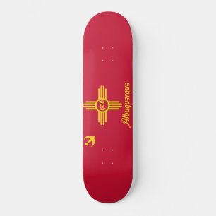 Flagge von Albuquerque (New Mexico) Skateboard