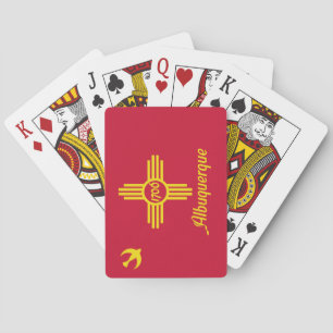Flagge von Albuquerque (New Mexico) Spielkarten