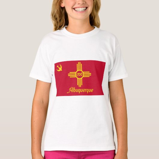 Flagge von Albuquerque (New Mexico) T-Shirt (Vorderseite)