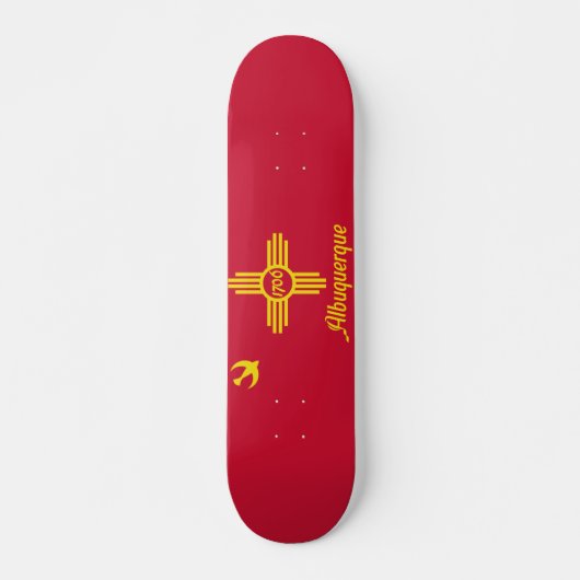 Flagge von Albuquerque, New Mexiko Skateboard (Vorne)