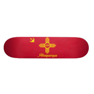 Flagge von Albuquerque, New Mexiko Skateboard