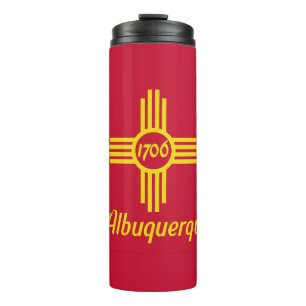 Flagge von Albuquerque, Thermal Tumbler in New Mex Thermosbecher
