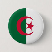 Flagge von Algerien Button (Vorderseite)