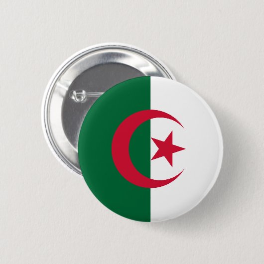 Flagge von Algerien Button (Vorne & Hinten)
