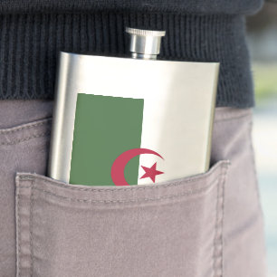 Flagge von Algerien Flachmann
