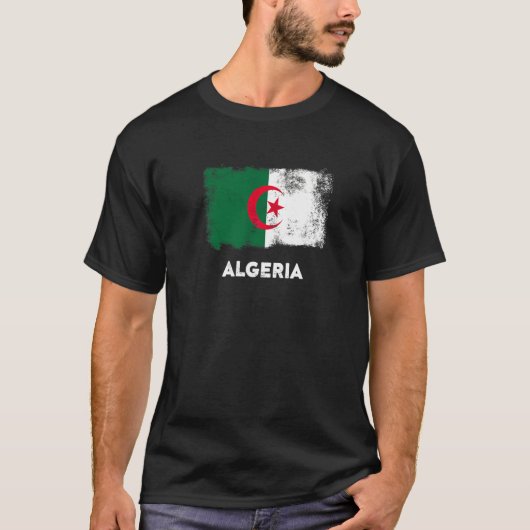 Flagge von Algerien   T-Shirt (Vorderseite)