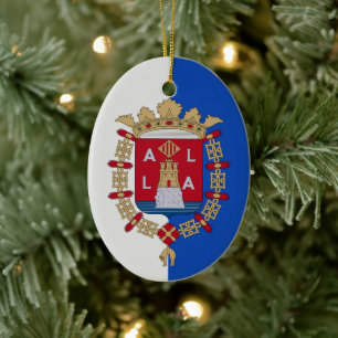 Flagge von Alicante, Spanien Keramik Ornament