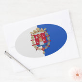 Flagge von Alicante, Spanien Ovaler Aufkleber (Umschlag)