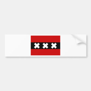 Flagge von Amsterdam Autoaufkleber