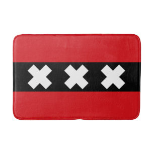 Flagge von Amsterdam Badematte