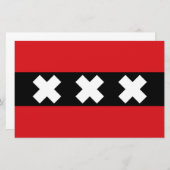 Flagge von Amsterdam Briefpapier (Vorne/Hinten)